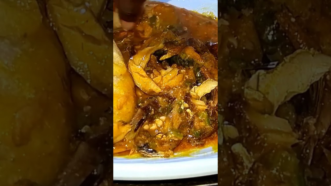 Eating Nigeria ogbono soup and garri, African food, mukbang video, eating ASMR #okrosoup #food