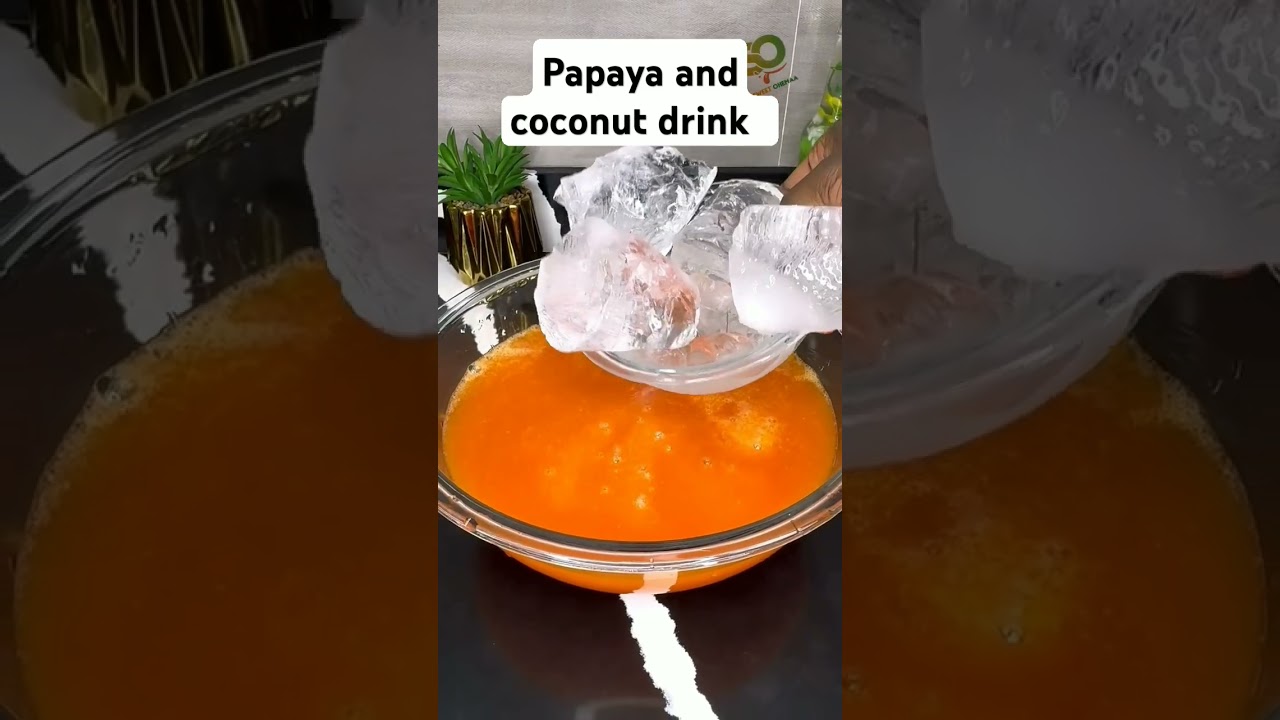 Papaya and coconut drink #fypシ゚viral #cooking #africancuisine #recipe#africanfood #food #recipe