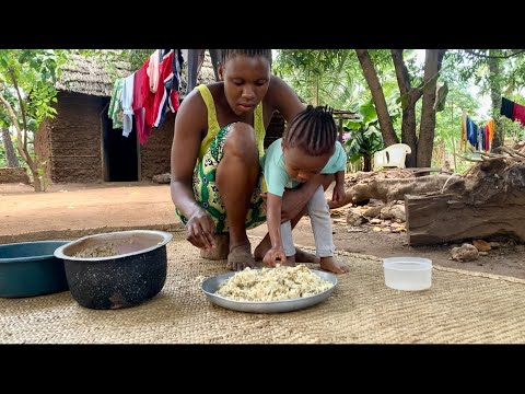 Morning Routine Of a Traditional Organic African Village Family #cooking Village Food For Breakfast