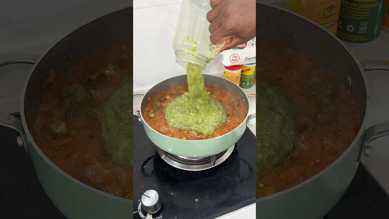 Okra Soup with Ugali #okra #okrasoup #discovermyafrica #okrarecipes  #cookingvideo #ugali #okrastew