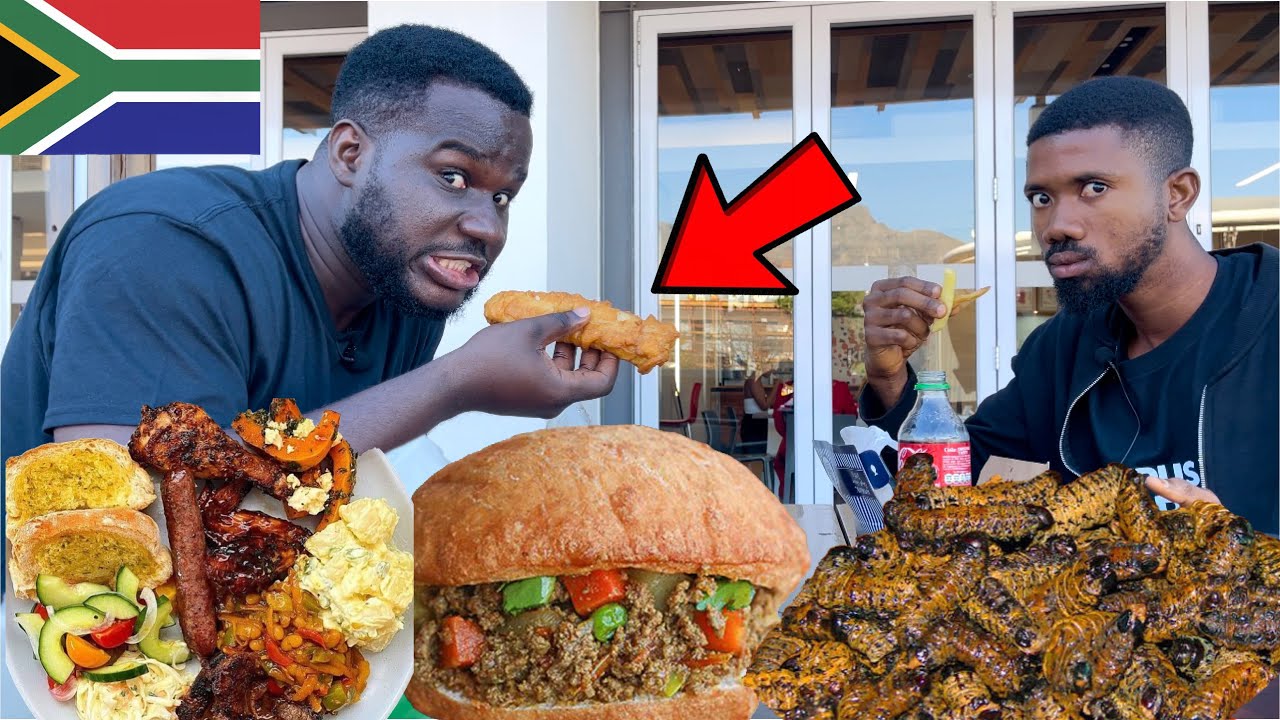 GHANAIAN TRIES SOUTH AFRICAN FOOD FOR THE FIRST TIME!