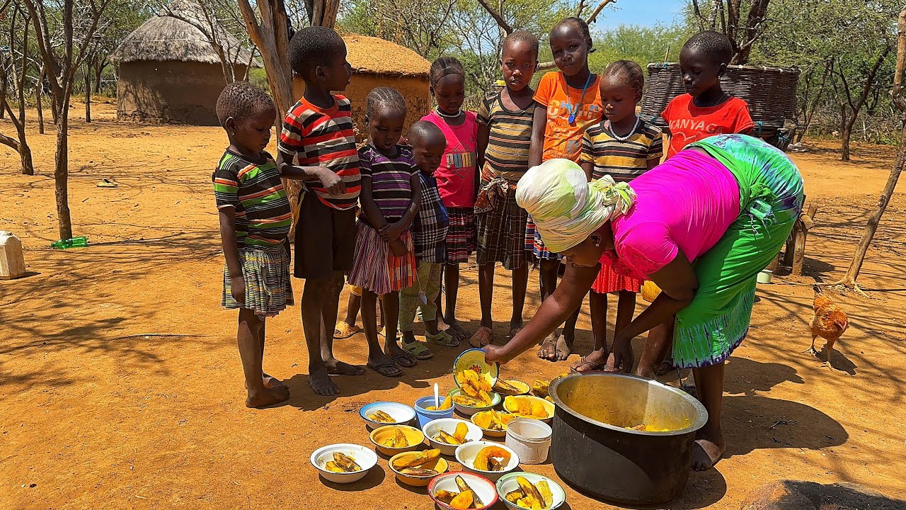 Rainy Day in African Village#cooking  Village food