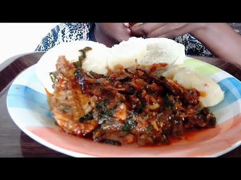 EATING NIGERIA YAM WITH TOMATO SAUCE, AFRICAN FOOD MUKBANG VIDEO #food #govirl #cookingchannel FOOD