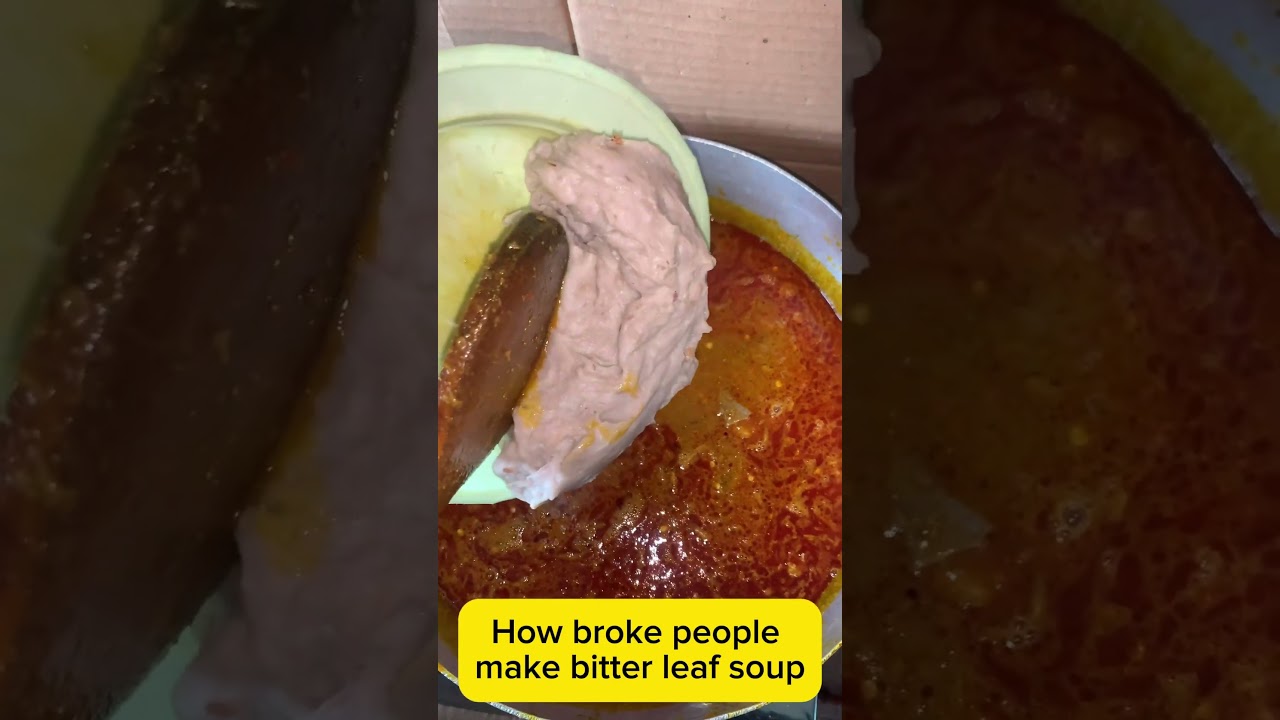 HOW BROKE PEOPLE MAKE NIGERIAN BITTER LEAF SOUP #cooking#shortsfeeds#nasavlog