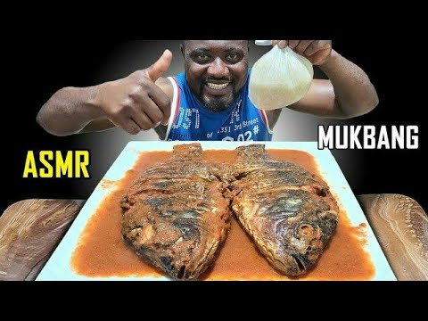 Asmr Fufu & Tilapia Fish Mukbang With Pepper Soup   African Food Mukbang   Asmr Eating No Talking 1