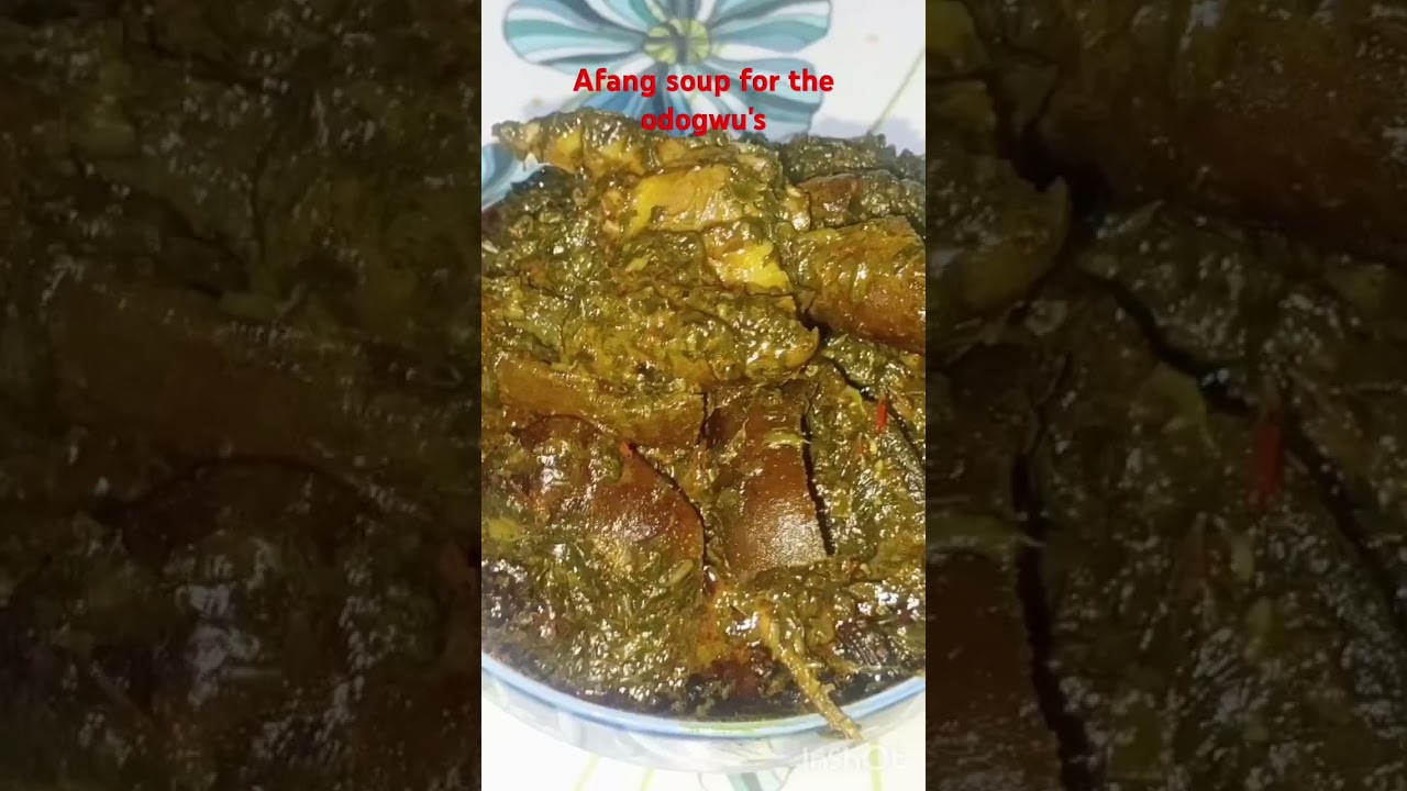 How to cook the most delicious afang soup ever#food#nigerianfood#africanfood#okazisoup#goatmeat