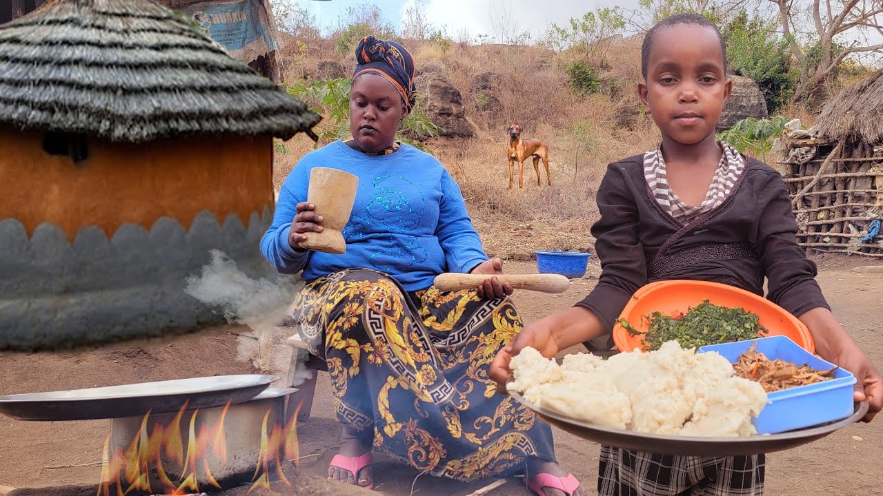 African village life #cooking village food for lunch