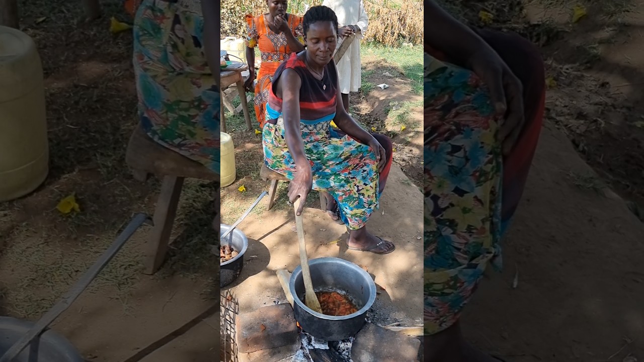 African village life #Cooking village food for lunch #shortfeed #africa