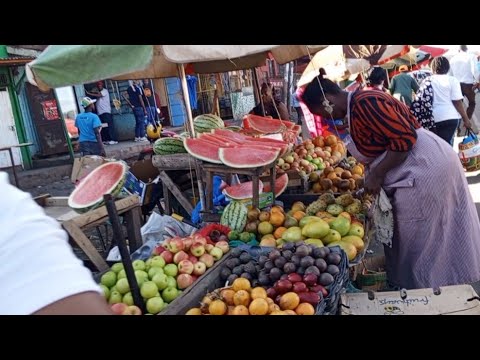 African Food Market Day//African village life#food #market