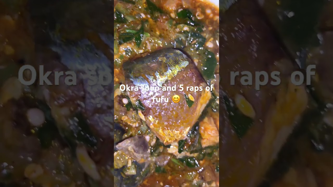 Okra soup and fufu #fufuandsoup #nigeriavlog #africa #africanfood #blackwoman